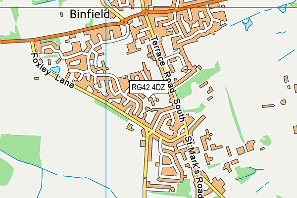 RG42 4DZ map - OS VectorMap District (Ordnance Survey)