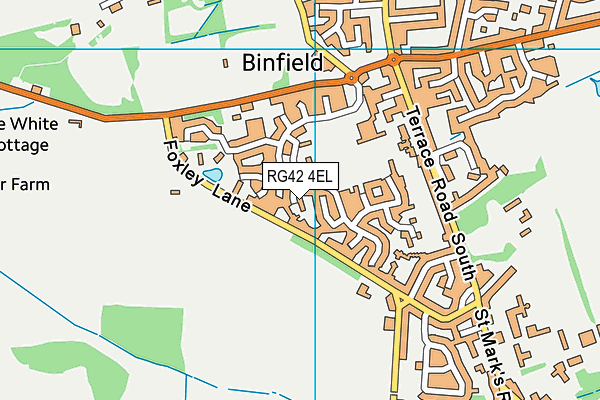 RG42 4EL map - OS VectorMap District (Ordnance Survey)