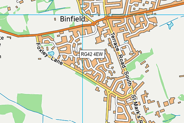 RG42 4EW map - OS VectorMap District (Ordnance Survey)