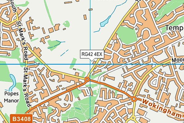 Golf Plex map (RG42 4EX) - OS VectorMap District (Ordnance Survey)