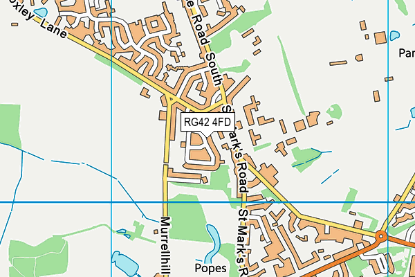RG42 4FD map - OS VectorMap District (Ordnance Survey)