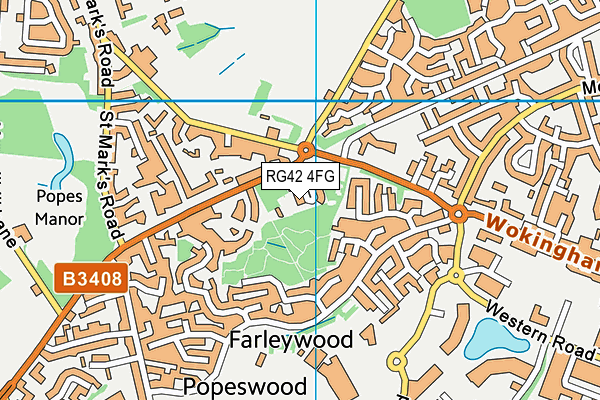 RG42 4FG map - OS VectorMap District (Ordnance Survey)