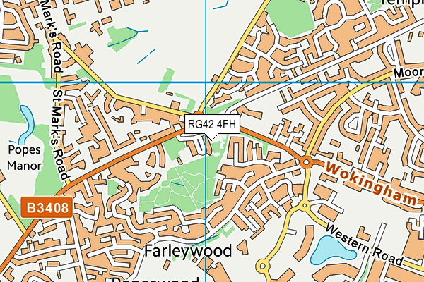 RG42 4FH map - OS VectorMap District (Ordnance Survey)