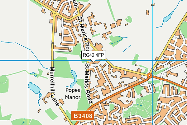 RG42 4FP map - OS VectorMap District (Ordnance Survey)