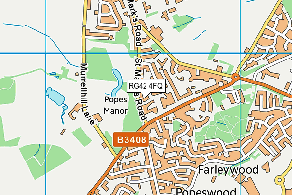 RG42 4FQ map - OS VectorMap District (Ordnance Survey)