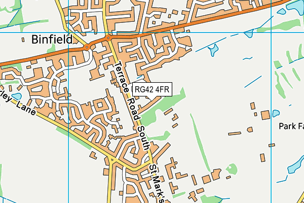 RG42 4FR map - OS VectorMap District (Ordnance Survey)