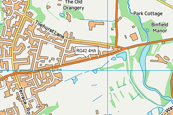 RG42 4HA map - OS VectorMap District (Ordnance Survey)