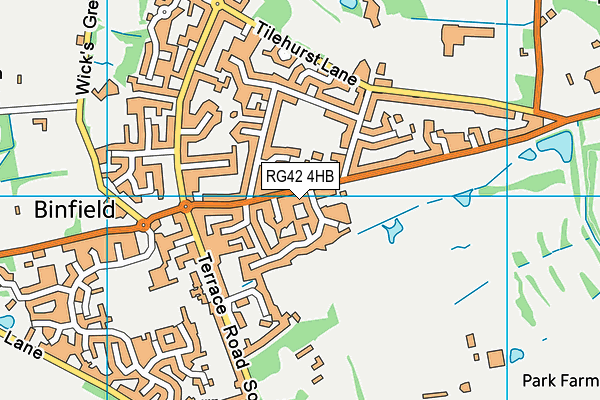 RG42 4HB map - OS VectorMap District (Ordnance Survey)