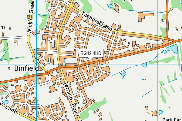 RG42 4HD map - OS VectorMap District (Ordnance Survey)