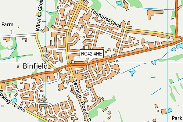 RG42 4HE map - OS VectorMap District (Ordnance Survey)