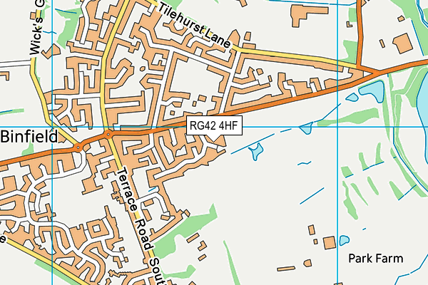 RG42 4HF map - OS VectorMap District (Ordnance Survey)