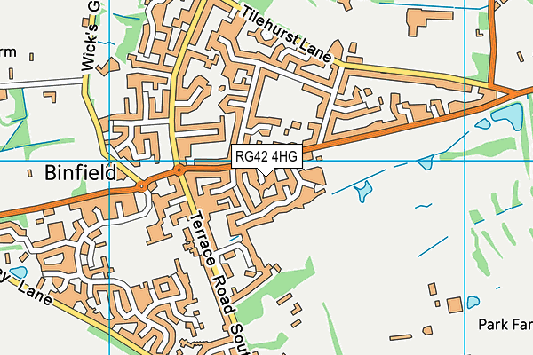 RG42 4HG map - OS VectorMap District (Ordnance Survey)