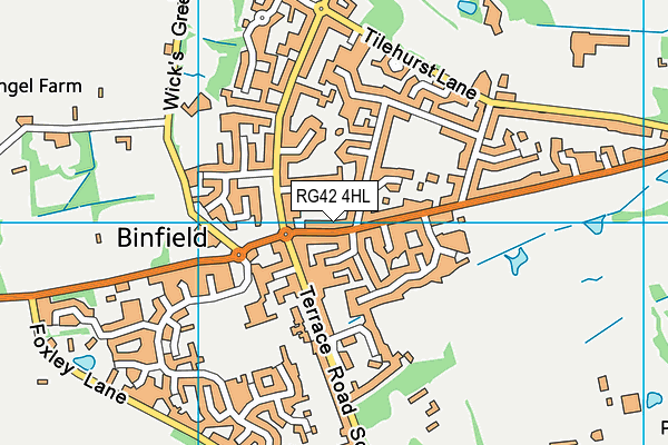 RG42 4HL map - OS VectorMap District (Ordnance Survey)