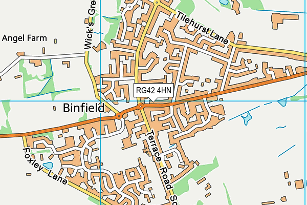 RG42 4HN map - OS VectorMap District (Ordnance Survey)
