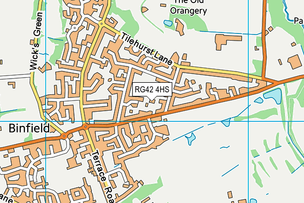 RG42 4HS map - OS VectorMap District (Ordnance Survey)