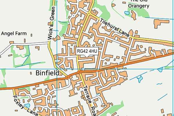 RG42 4HU map - OS VectorMap District (Ordnance Survey)