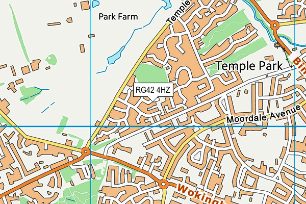 RG42 4HZ map - OS VectorMap District (Ordnance Survey)