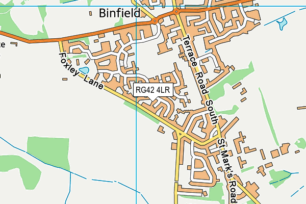 RG42 4LR map - OS VectorMap District (Ordnance Survey)