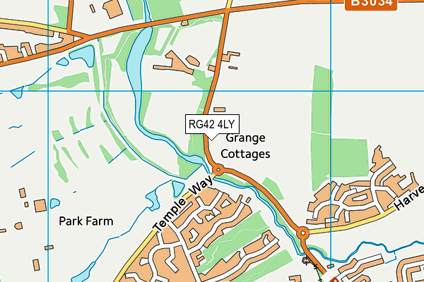 RG42 4LY map - OS VectorMap District (Ordnance Survey)