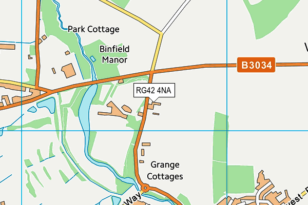 RG42 4NA map - OS VectorMap District (Ordnance Survey)