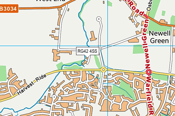 RG42 4SS map - OS VectorMap District (Ordnance Survey)