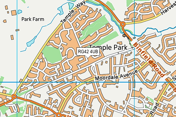 RG42 4UB map - OS VectorMap District (Ordnance Survey)