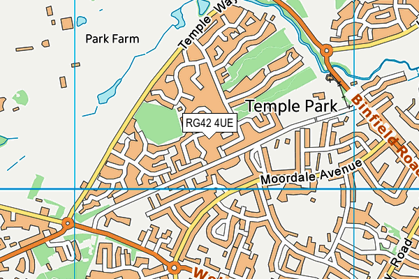RG42 4UE map - OS VectorMap District (Ordnance Survey)