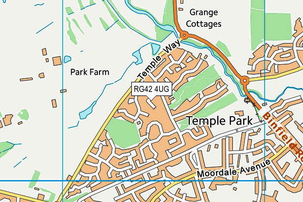 RG42 4UG map - OS VectorMap District (Ordnance Survey)