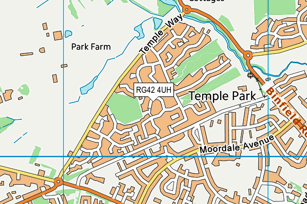 RG42 4UH map - OS VectorMap District (Ordnance Survey)