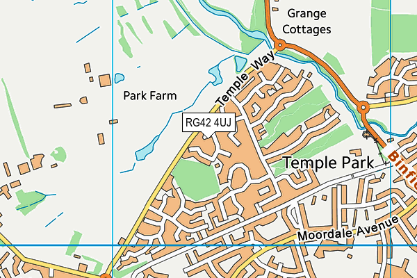 RG42 4UJ map - OS VectorMap District (Ordnance Survey)