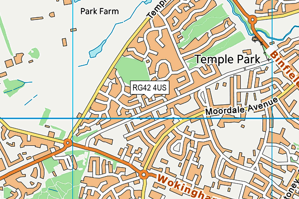 RG42 4US map - OS VectorMap District (Ordnance Survey)