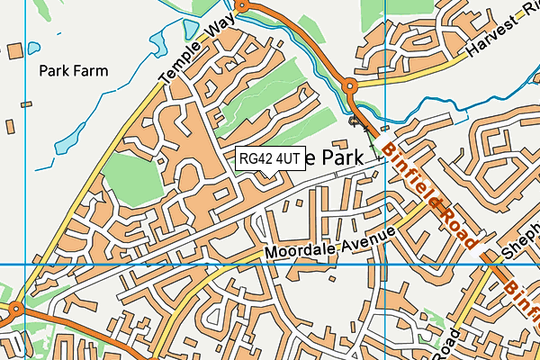 RG42 4UT map - OS VectorMap District (Ordnance Survey)