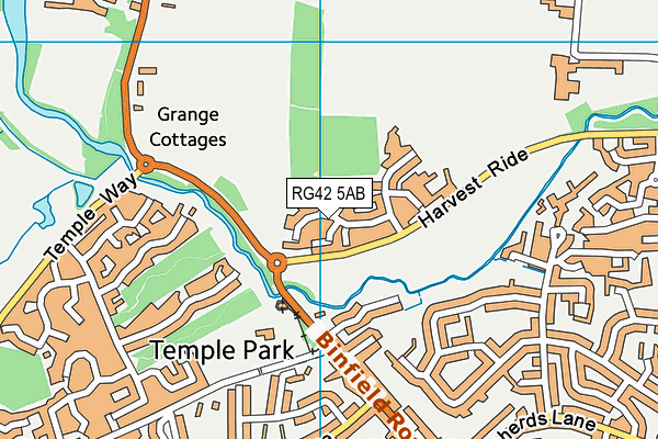 RG42 5AB map - OS VectorMap District (Ordnance Survey)