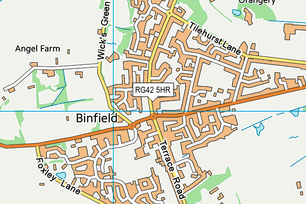 RG42 5HR map - OS VectorMap District (Ordnance Survey)