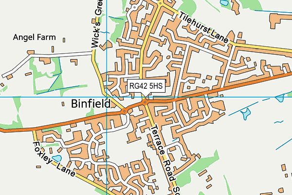 RG42 5HS map - OS VectorMap District (Ordnance Survey)