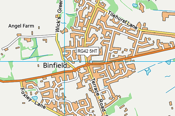 RG42 5HT map - OS VectorMap District (Ordnance Survey)