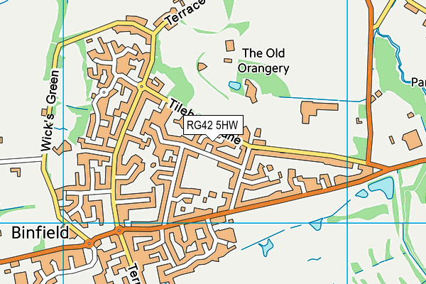 RG42 5HW map - OS VectorMap District (Ordnance Survey)