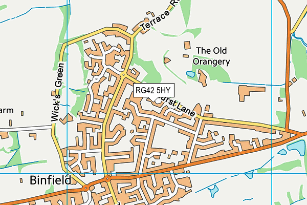 RG42 5HY map - OS VectorMap District (Ordnance Survey)