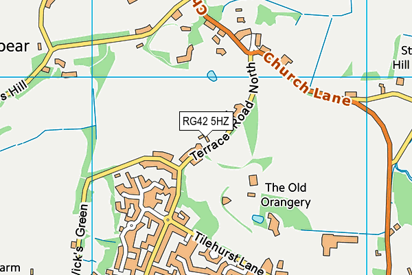 RG42 5HZ map - OS VectorMap District (Ordnance Survey)