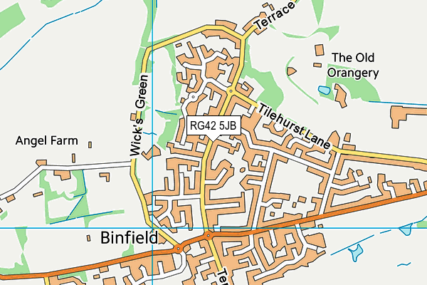 RG42 5JB map - OS VectorMap District (Ordnance Survey)