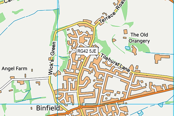 RG42 5JE map - OS VectorMap District (Ordnance Survey)