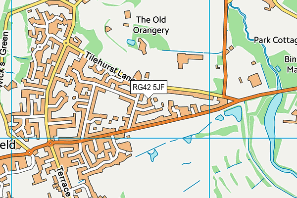 RG42 5JF map - OS VectorMap District (Ordnance Survey)