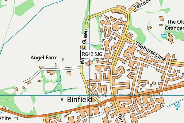 RG42 5JG map - OS VectorMap District (Ordnance Survey)