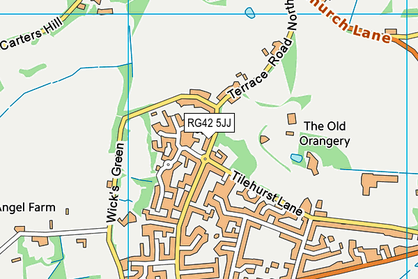 RG42 5JJ map - OS VectorMap District (Ordnance Survey)