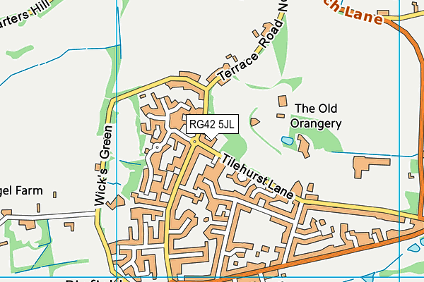 RG42 5JL map - OS VectorMap District (Ordnance Survey)