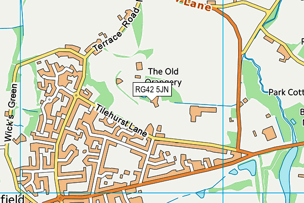 RG42 5JN map - OS VectorMap District (Ordnance Survey)