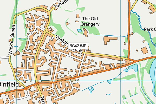 RG42 5JP map - OS VectorMap District (Ordnance Survey)