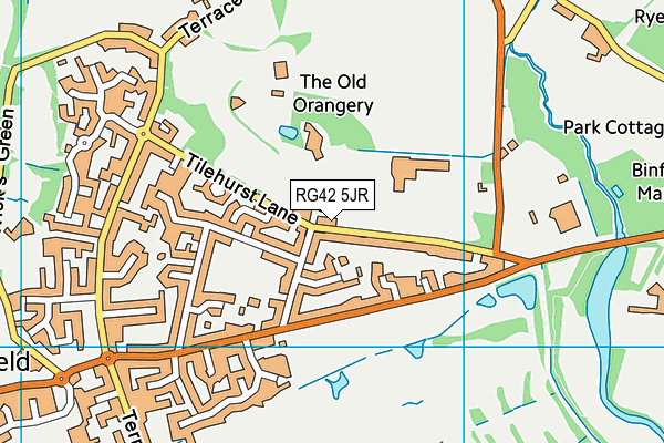 RG42 5JR map - OS VectorMap District (Ordnance Survey)