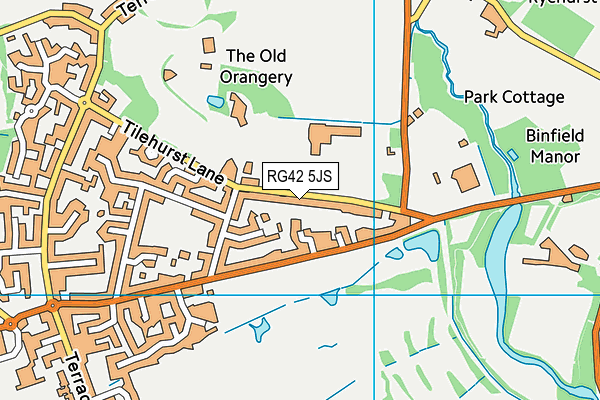 RG42 5JS map - OS VectorMap District (Ordnance Survey)