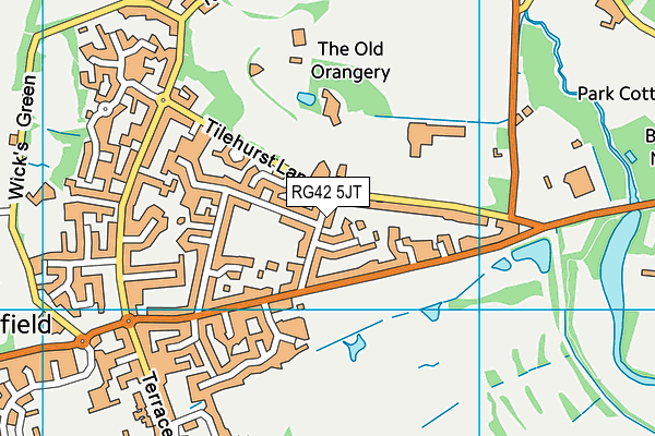 RG42 5JT map - OS VectorMap District (Ordnance Survey)